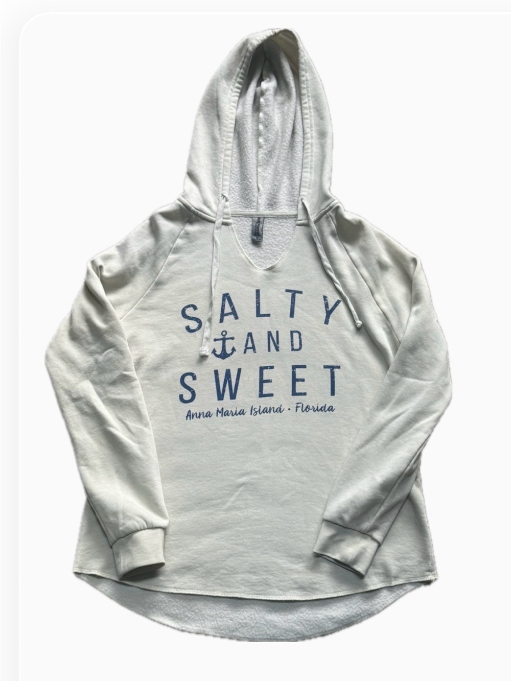 Salty And Sweet Crewneck Hoodie Sweater - Cream